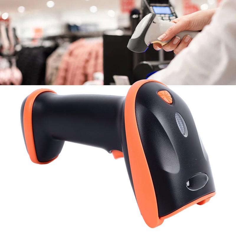 QR Code Scanner Wireless Hand Held Scanner Supermarket Courier Warehouse