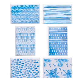 American Greetings Blank Cards, Blue Designs (48-Count)