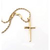 14ct Rope Gold Chain Cross Pendant Necklace for MEN, HUSBAND