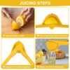 AUAUY Lemon Squeezer with Lemon Zester Peeler, Professional Manual Lemon