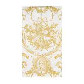 Caspari Romantic Toile Gold Guest Towel Napkins - 15 Per Package, 2 Packs