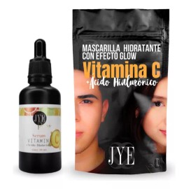 JYE Kit Mascarilla Jye Y Serum Vitamina C Jye Efecto Glow Hidrat