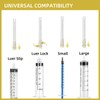 100 Pack 19 Gauge 1.5 Inch Needle, Disposable Luer Lock