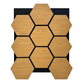 3D Wooden Acoustic Wall Panels, Set of 4 – 23 Sq Ft Coverage, Decorative Noise-Reducing Slat Panels for Interior Walls & Ceilings, Stylish Soundproof Paneling for Modern Decor (Natural Oak)