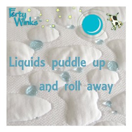 40-Winks Natural Tencel Pebble Puff Crib Mattress Pad Protector, White, Small