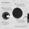 Vent Systems 6" Inch Black Plastic Soffit Vent Cover –