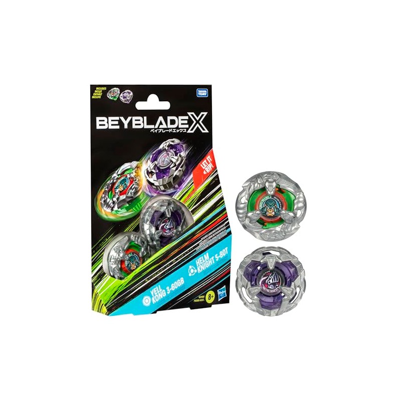 Hasbro Beyblade X Yell Kong 3-60GB and Helm Knight 5-80T