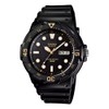 Casio MRW-200 Men's Standard Quartz Watch, Black x Gold MRW-200H-1EV,