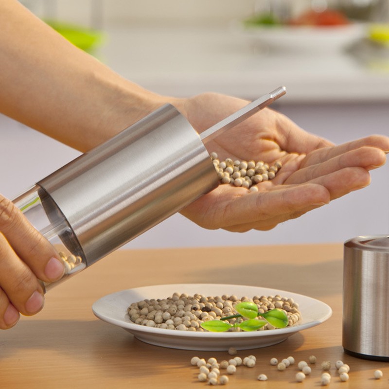 Pepper Grinder Stainless Steel Manual Pepper Spice Mill Adjustable Coarseness