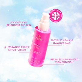 2bTanned Glow SPF 50 Face Moisturiser (50ml), Facial Cream with Sunscreen and Subtle Shimmer, Anti Heat Aging, UVA & UVB Protection, Antioxidants and Vitamin C