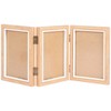 Triple Photo Frame 4x6 Hinged Folding Wood Picture Frame with
