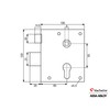 Vachette 67583/SC-G Mortice Lock Alsace Left Axle 55mm Hole Spacing