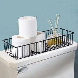 Wetheny Farmhouse Décor Metal Wire Organizer Storage Basket Bin(8 Pack)-Toilet Paper Storage-Organization and Storage for Bedroom, Bathroom, Kitchen Cabinets, Pantry, Laundry Room, Garage (Black)
