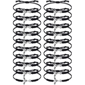 Jadive 20 pulseras de hockey sobre campo, pulsera de hockey sobre campo, pulsera de hockey de cuerda ajustable para niñas, niños, amigos, adolescentes, hockey sobre campo, equipo, jugadores, equipos