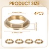 4pcs 1/2 Inch Nut with Flange Rear, Flange Hexagonal Locking