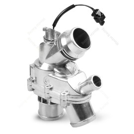 Htostar Racing Aluminium Thermostat Assembly w/Sensor Compatible with Land Rover LR4 Discovery Range Rover Sport Velar, Compatible with Jaguar F-Type F-Pace XF XE XJ 3.0 2014-20 Replace for LR117568