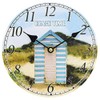 Carousel Home and Gifts Nautical Wooden Wall Clock Beach Hut