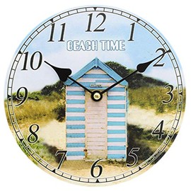 Carousel Home and Gifts Nautical Wooden Wall Clock Beach Hut ~ Lovely Seaside Decoration