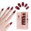 Sifvoo Red Press on Nails, Short Press on Nails Almond