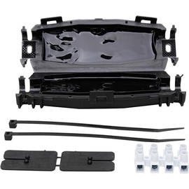 Kopp Sleeve/Gel Nipple for Embossing Cable, IP68, 165 x 36 x 62 mm, Colour: Black, Includes 2 Cable Ties and 4-Pin Chandelier Clamp, -20 to +90°, 396113049