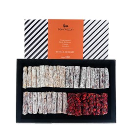 Turkish Delight Behlul by BAKIRKAZAN, Turkish Twist Delights 72 piece Candy 17.06 oz, w/4 Flavors: Orange, Pomegranate, Zereshk Black Mulberry, Luxury Food Gifts, Turkish Delights Assorted Flavors Gourmet, Best Food & Beverage dubai chocolate bar sweets 
