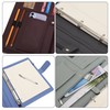 Wonderpool A4 PU Leather 4 Ring Holder Writing Portfolio Multi