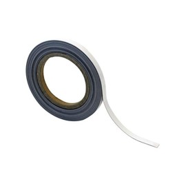Magnetic Steel Easy-Wipe Tape, Thin & Flexible, Cut to Fit Strip, Magnetic, High Visible Identification. Suitable For All Surfaces (White 20mm x 10m)