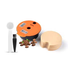 Tassimo Reusable Pods 180ML with 20pcs Paper Filters,Reusable Coffee Capsules Compatible with Bosch Tassimo Machines,Coffee Filters Refillable Coffee Pods with Readable Barcode