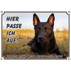 Petsigns Dog Sign Black German Shepherd - UV-Resistant Metal Warning