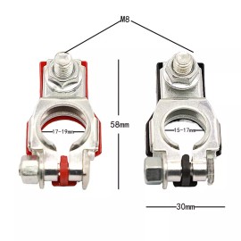 Unbranded US Car Battery Terminal Clamp Connectors Positive Negative Release Disconnect×2