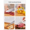 Knife Set with Block, D.Perlla 15 Pieces Kitchen Knife Set