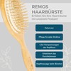 Remos Pneumatic Hair Brush Wide with Wooden Pins Made of
