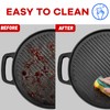 GGC Cast Iron Reversible Griddle, 12 inch Griddle Pan for