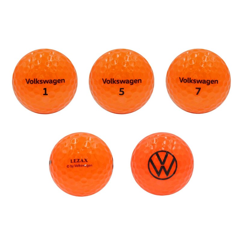 LEZAX Volkswagen Golf Balls 6 Pack Orange VWBA-3765