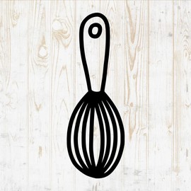 Baking Decals Peel and Stick - Wall Vinyl Decals Stickers - Kitchen Utensils Bakery Chef Bread Flour Pastry Whisk Mixer Silhouette - Car Window Truck Laptop Tumbler - Girls Boys Room Decor DWSV13855