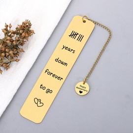 8th Anniversary Bronze Gifts for Him Her 8 Year Anniversary Wedding Gifts for Couple Husband Wife Anniversary Birthday Christmas Gifts for Women Men Happy Anniversary Bookmark Regalos De Aniversario