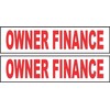 2-6x24 Owner Financing Real Estate Rider Sign Red