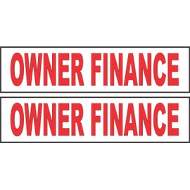 2-6x24 Owner Financing Real Estate Rider Sign Red