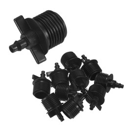 M METERXITY 10-Pack Drip Irrigation Barbed Fittings, for 1/4 to 1/2 Male Thread Tubing Connector Plastic Coupling for Garden/Greenhouse/Aquarium/Flower Pot, Drip Pipe Accessories