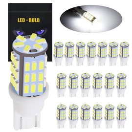 20pcs Super Bright RV Trailer 921 194 T10 3014 42-SMD 12V Car Backup Reverse LED Bulbs Width LED Lights 6000K Xenon White. (Xenon White)