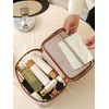 Large Clear Makeup Bag Big Travel Cosmetic Bag On-The-go Toiletry