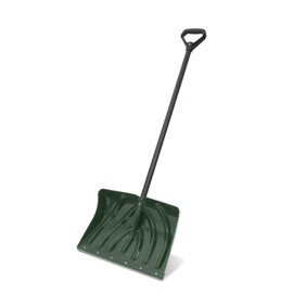 Suncast SC1350 Snow Shovel/Pusher Combo with Ergonomic Shaped Handle and Wear Strip, Green