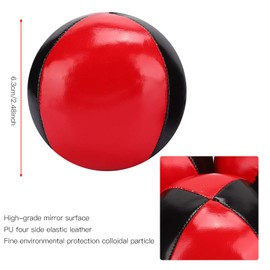 3 Pcs Juggling Balls Red Black PU Leather High End Portable EPS Fine Colloidal Particle Juggling Balls