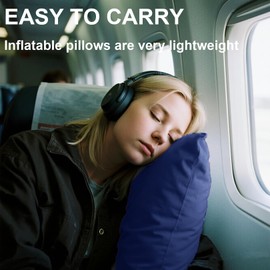 Set of 2 Inflatable Beach Pillows Ultralight Camping Portable Travel Pillow Camping Pillow Inflatable Neck Pillow Inflatable Pillow Air Cushion Beach Pillow for Outdoor Travel Camping Hiking