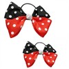 Pack Of 2 Black & Red Polka Dot Satin Ribbon