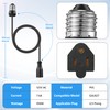 3 Outlet Light Socket Adapter, Convert E26/E27 Bulb Socket to