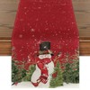 SEDEX Christmas Table Runner Red Snowman Theme Decoration Decor Seasonal Winter Merry Xmas Holiday Kitchen Dining Table Cloth 72 Inches Long for Home Party Outdoor 13X72 Inch