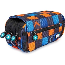 Grafoplás Match School Bag with Three Compartments, Unisex, Children, Printed, 23 x 10 x 10 cm, Printed, 23 x 10 x 10 cm, Pencil Case with Three Compartments with Flap, Printed, Pencil case with three