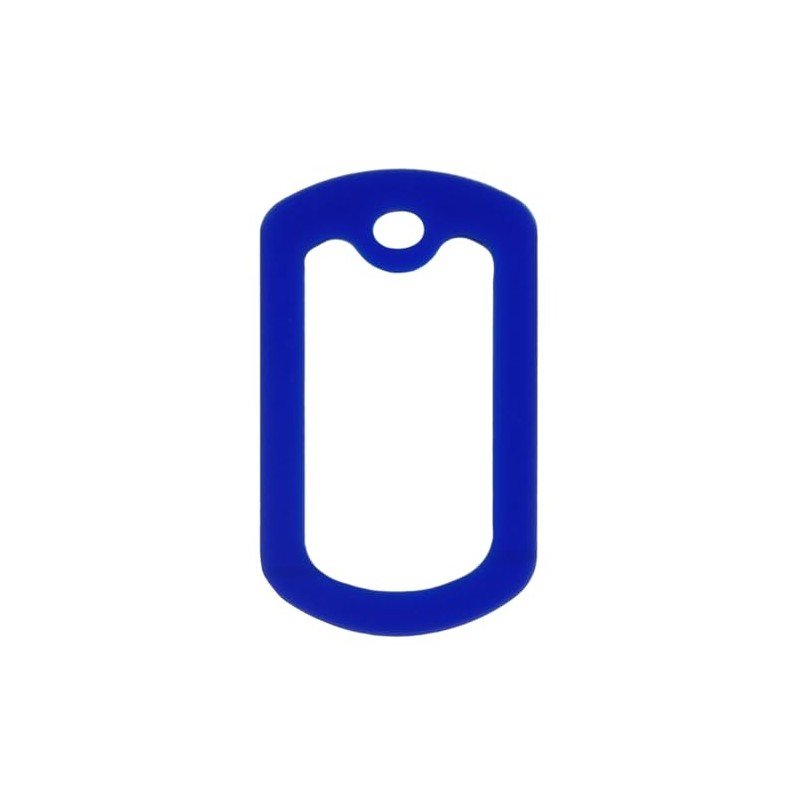 PinMart Blue Military Dog Tags Silencers - Engraved Dog Tag