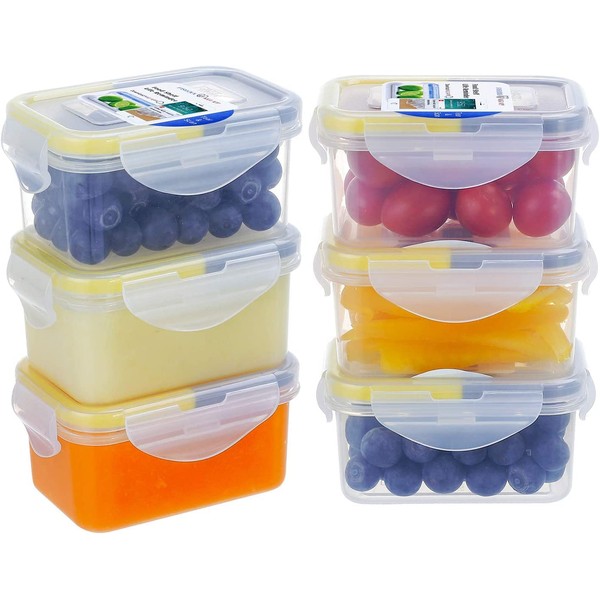 EASYLOCK Set of 6 180 ml Airtight Plastic Food Storage